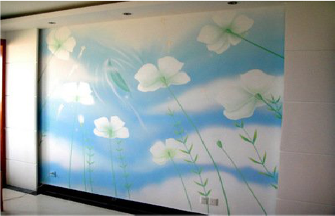 郑州画墙绘怎么画好白云的蓬松感？