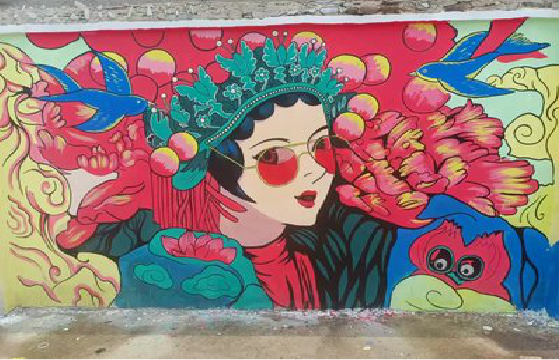 郑州墙体彩绘-网红墙