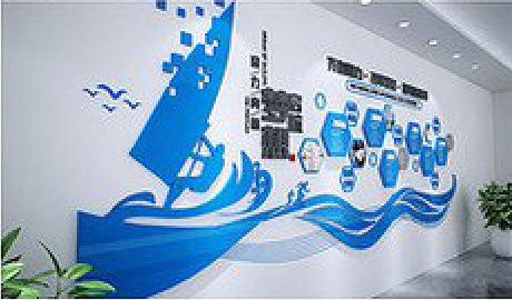 郑州海浪主题文化墙如何设计？