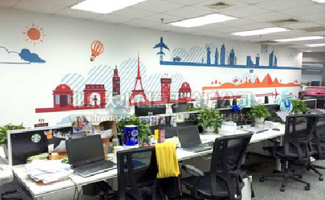 郑州教你设计办公室墙绘的方法。