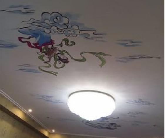 郑州如何快速绘制天花板上的手绘墙？